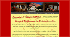 Desktop Screenshot of landhotel-kleinschirma.de